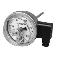 BIme<x>taL THERMOMETER With Electrical Contact and DIN Connector
